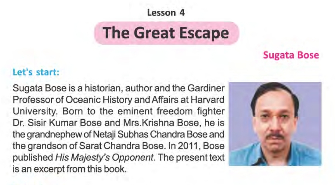 The Great Escape By Sugata Bose
