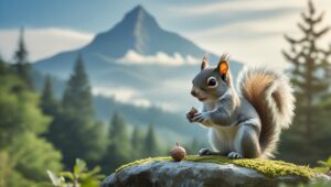 a squirrel and a mountain - fable by ralph waldo emerson