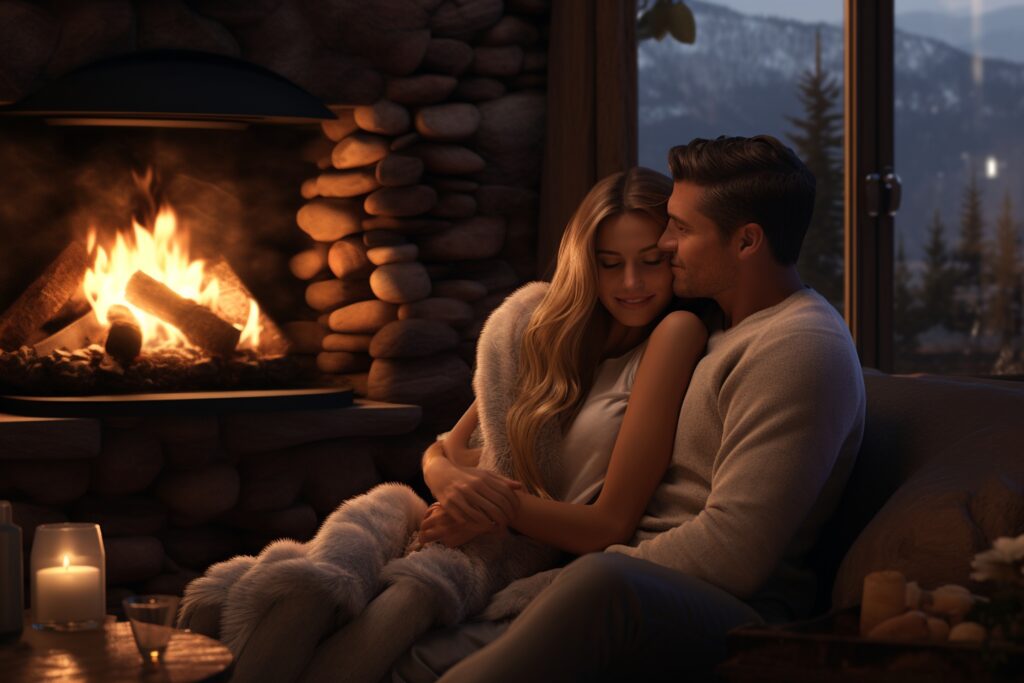 Tender embrace between a couple